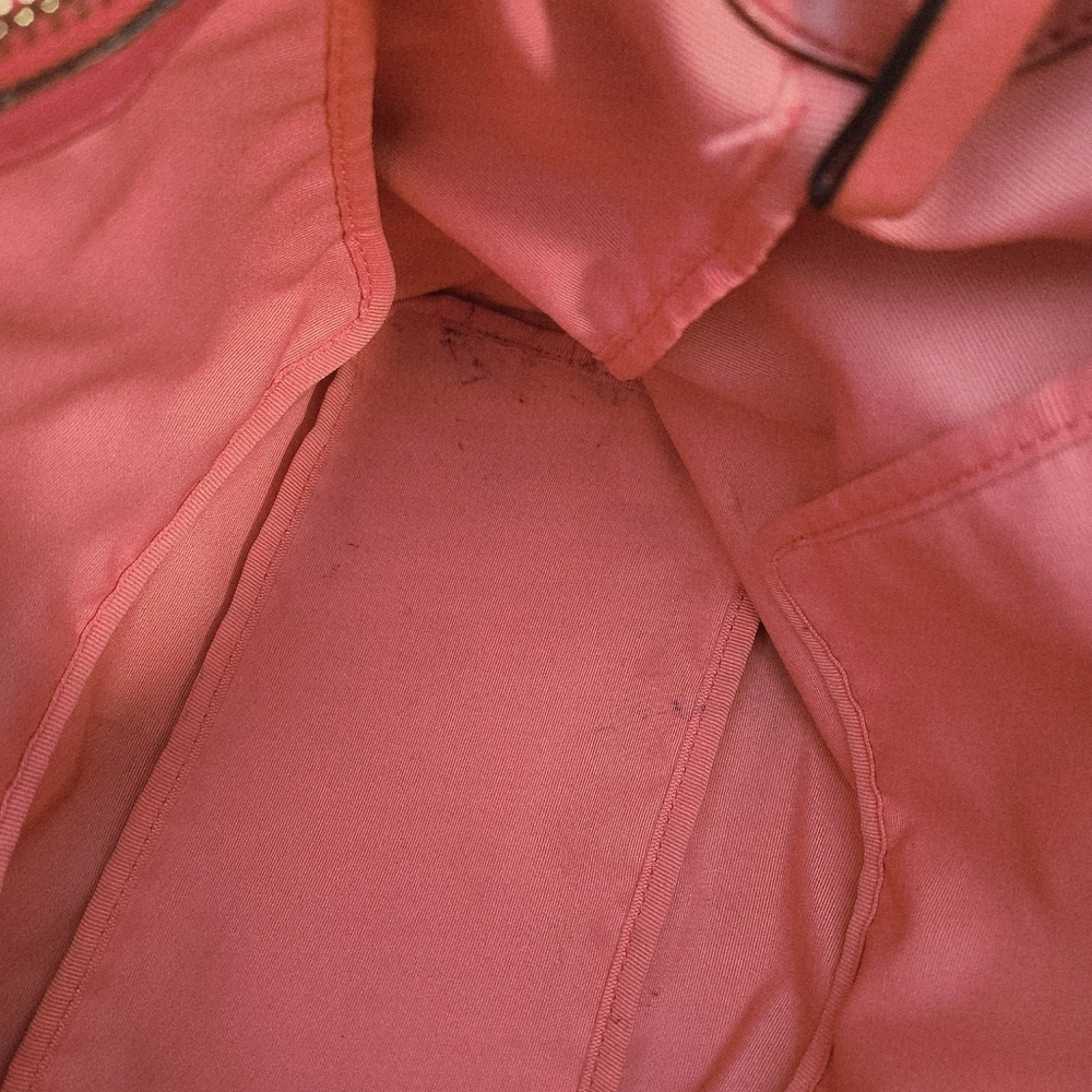 Coach Hampton Coral Pink Leather Shoulder Crossbody Bag Purse 19393 - Picture 9 of 16